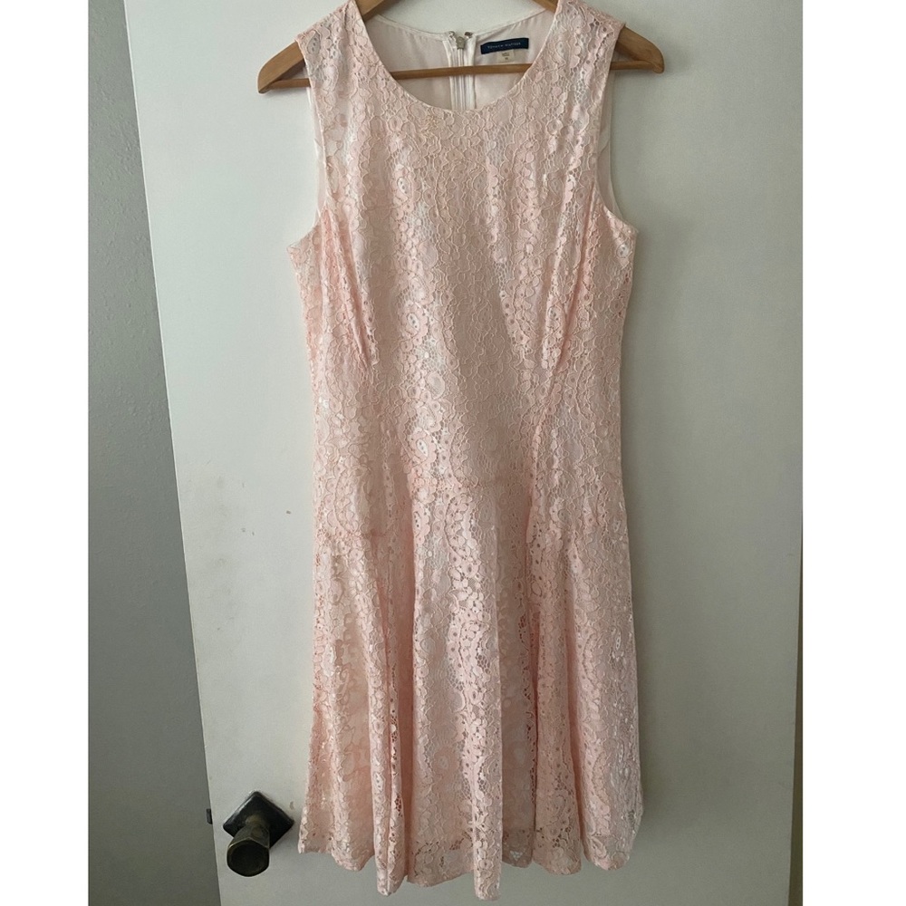 Tommy Hilfiger pink lace mini dress💞